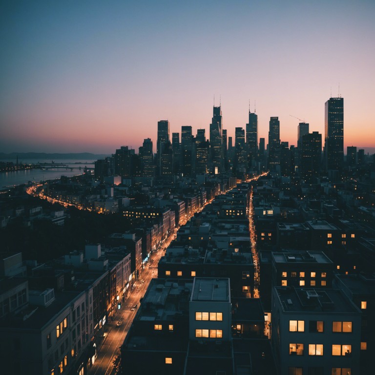 This track embodies the essence of a tranquil urban evening. Soft synth patterns meld with understated beats, creating a soundscape perfect for late night introspection or a gentle unwind in a softly lit room. Subtle undertones of city life add a layer of depth and realism to the serene audio journey.