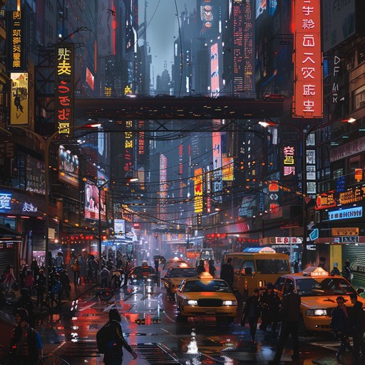 An energetic track combining punchy brass sections and aggressive guitar riffs, layered with deep, distorted basslines and dynamic drumming. Creates a vibrant atmosphere perfect for energetic cityscapes.