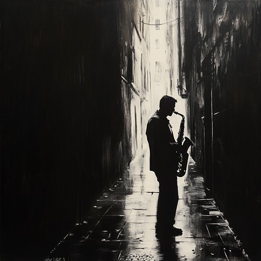 Imagine the saxophone lightly crying as it whispers through tranquil, rain drenched streets, evoking images of nocturnal explorations in a city that never sleeps. This piece mixes soft jazz elements with a melancholic vibe to create a surreal and contemplative atmosphere.