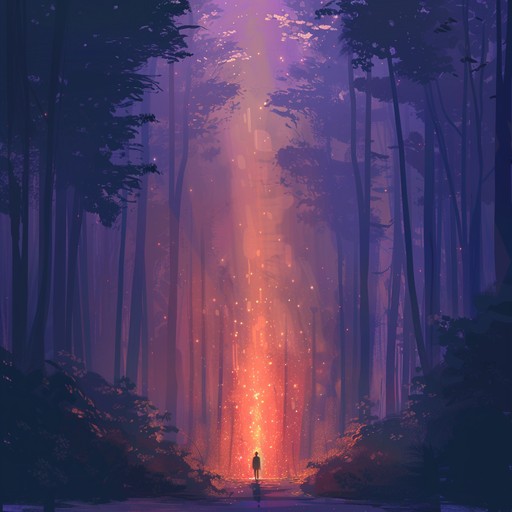 Imagine walking through a magical forest, where every leaf glows with an ethereal light and the air is filled with soothing melodies. This instrumental piece captures the serenity and wonder of such an experience.