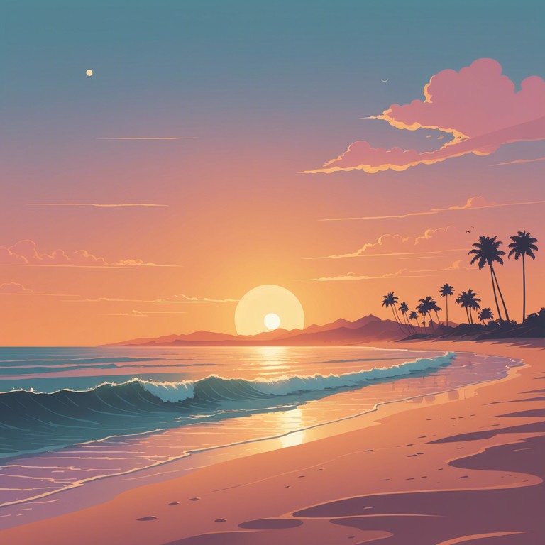 Imagine a seamless blend of rhythmic precision and ambient soundscapes encapsulating the warmth of a tropical sunset. This instrumental track, with confident strides in its melody, embodies the essence of a breezy palm fringed beach, invoking a sense of cheer and tranquility. Layers of harmonic textures offer a feel good backing track ideal for a mental getaway or background music in a refreshing summertime vlog.