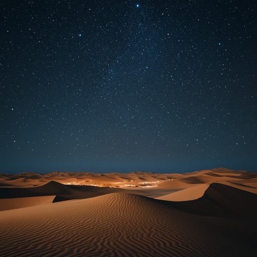 Evokes the imagery of a calm desert night with guiding duduk melodies, serene ambient layers, and gentle percussion. Conjures an atmosphere of tranquility and mystic beauty, transporting the listener to a dreamlike, untouched oasis.