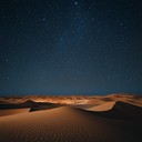 creates a peaceful, starlit desert journey