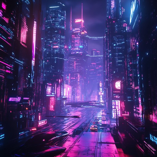 Feel the electric thrill of navigating through a neon drenched cityscape, as driving synths and pounding rhythms make your heart race. Perfect for capturing the essence of a fast paced urban adventure.