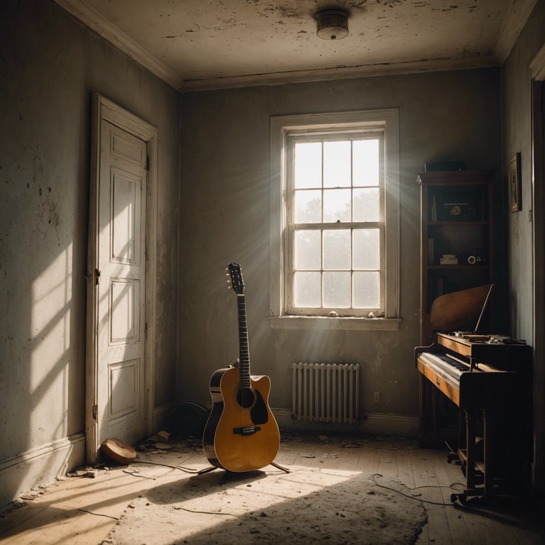 This composition features lingering melodies that evoke feelings of things left unsaid and neglected spaces. The use of a classical guitar emphasizes the introspective and specter like ambiance, immersing the listener in a sense of melancholy and forgotten histories.