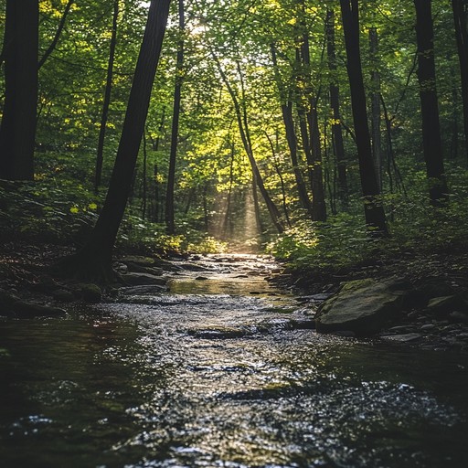 Similar in mood, this alternative version emphasizes slightly more on the fluid dynamics of water sounds, complementing the harp with deeper aquatic effects and occasional distant birdsong to enrich the sensory experience.