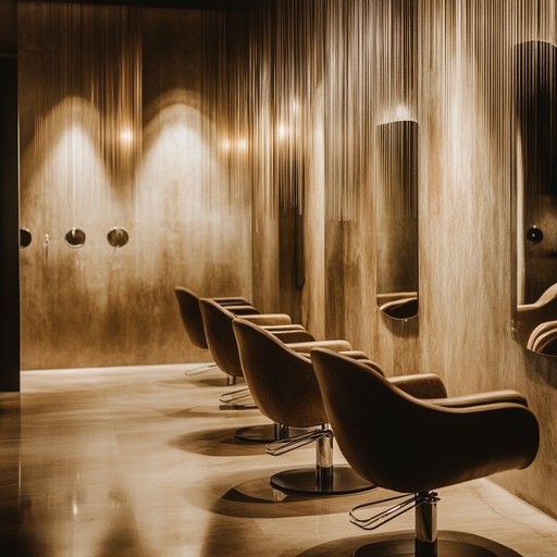 An alternative version that dives deeper into a chic yet inviting space for salon patrons, focusing on lush chords and soft, steady beats that ensure a premium salon experience.