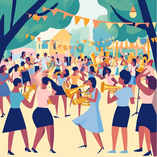 A vivacious swing track filled with upbeat brass, creating an atmosphere of pure joy and celebration. An ideal soundtrack for dancing under the summer sun.