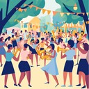 lively and bouncy swing with joyful brass elements