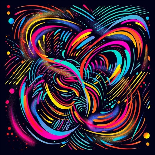 A vibrant explosion of chaotic melodies intertwined with shimmering glittery sounds, creating an euphoric sensory experience that dazzles and energizes. The dynamic beat pushes the listener through a whirlwind of vibrant soundscapes, with unexpected twists and turns that captivate from start to finish.