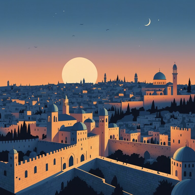 This track blends traditional jewish melodies with an ethereal soundscape, capturing the essence of ancient spirituality and timeless wisdom through soothing sounds. The music transports listeners back to the ancient streets of jerusalem, filled with the depth of jewish culture and contemplative peace.