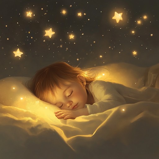 An instrumental lullaby filled with twinkling harp and soft tones, celebrating joyful moments while soothing the listener into a peaceful sleep. Perfect for calming children after a festive day, the track exudes warmth and happiness.