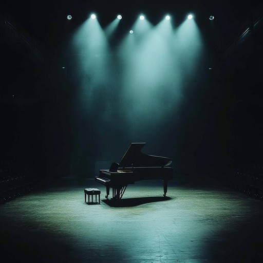 A solitary piano echoes through an empty, dimly lit hall, its solemn notes reflecting the depths of sorrow and isolation. Each keystroke tells a story of loss and remembrance, creating an immersive soundscape of deep emotional impact.