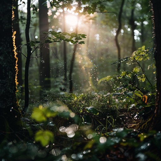 An extended, immersive experience simulating a peaceful forest scene with subtle bird calls in the background, conveying a sense of calm and serenity.