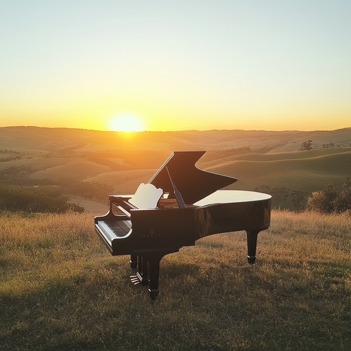 This composition embodies the spirit of a nation through uplifting and harmonious melodies, encapsulating feelings of pride, nostalgia, and unity, played on a grand piano. The music serves as a backdrop for envisioning majestic landscapes and the timeless honor of a country's heritage.