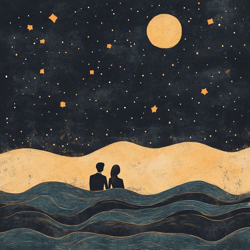 The tender instrumental piece flows with soothing harmonies, capturing the essence of a peaceful romantic evening under the stars, bringing a sense of calm and deep affection.