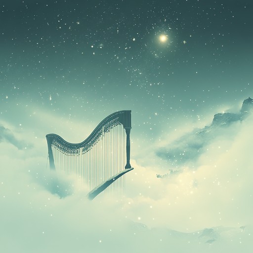 Embark on a mystical voyage through celestial soundscapes, weaving together ethereal melodies with a surreal, dreamlike atmosphere. The gentle harp strings blend with ambient waves, creating an otherworldly experience that transports listeners to a realm of imagination and tranquility.