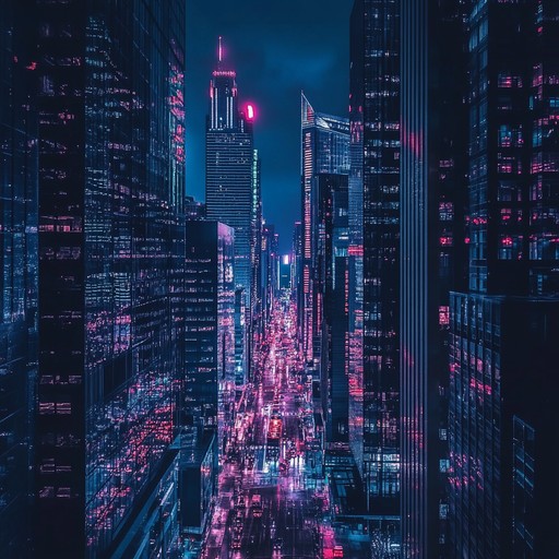 An energetic and pulsating electronica track that captures the essence of a bustling metropolis at night, blending synth melodies with driving beats to evoke the excitement of city life.