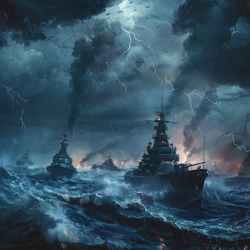 This chaotic composition captures the intense, frenzied energy of the russian navy. Featuring overwhelming percussion mixed with dissonant brass and haunting strings, it evokes images of a stormy sea battle, blending traditional russian musical elements with modern chaos. The relentless pace and discordant harmonies create a powerful, unsettling effect that grips the listener from start to finish.