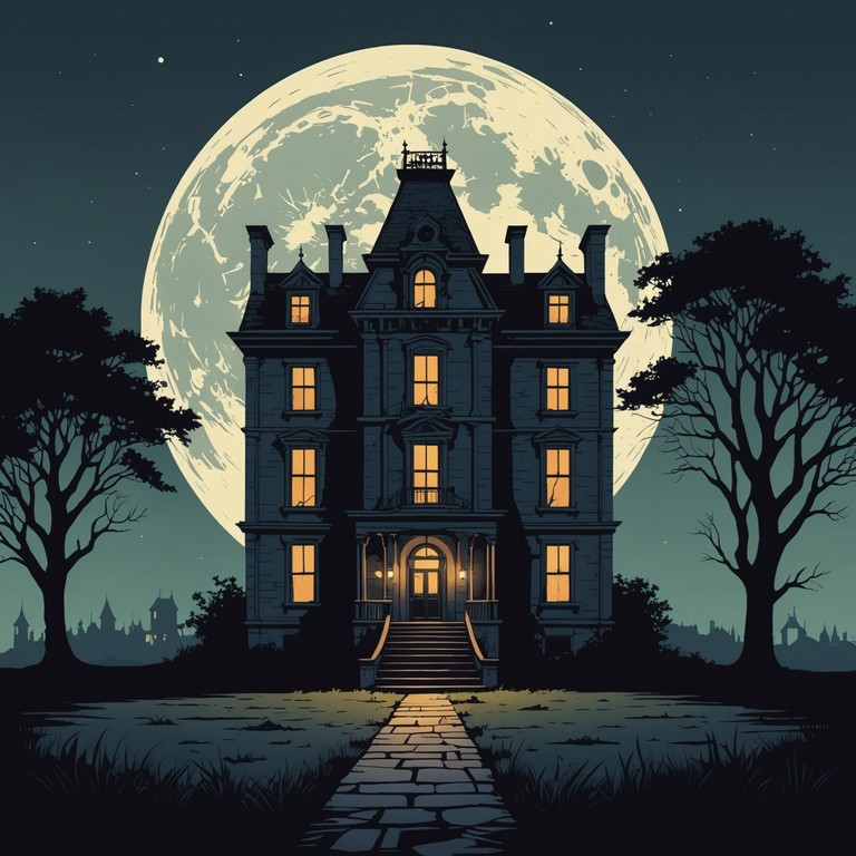 An instrumental track featuring chilling whispers and eerie sounds that echo through the dark, seemingly endless corridors of an old mansion, creating an atmosphere of suspense and mystery.