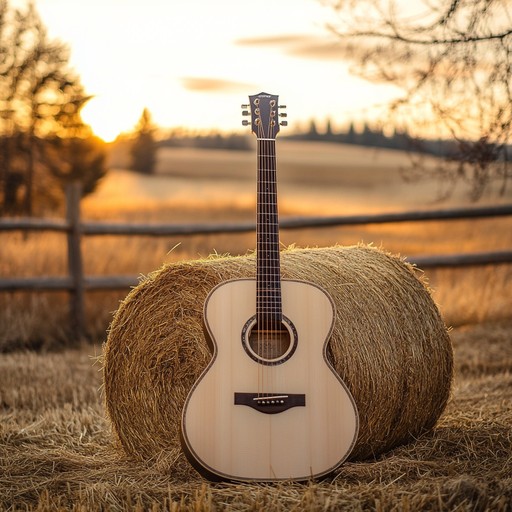 As the countryside awakens, the sound of an acoustic guitar accompanies the morning's tranquility, evoking feelings of peace and renewal amid the sprawling landscapes. The music serves as a companion to the sunrise, offering a meditative, inspiring start to the day.