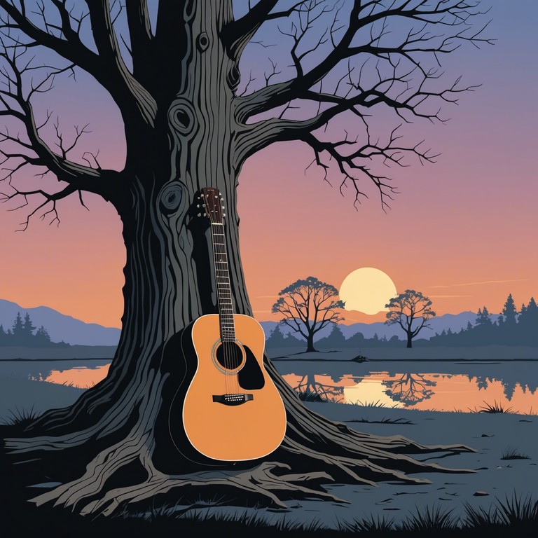 Reimagining the feel of a dusky forest, echoes of the forest crafts an aura of quiet contemplation and nature's untouched beauty, driven by the gentle strums and picks of an acoustic guitar, weaving through the shadows of one's thoughts.