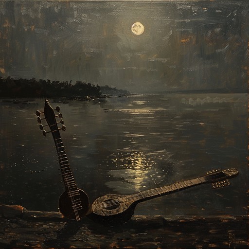 A poignant instrumental song painting a sorrowful tale through hindustani classical ragas. The sitar's emotive strains blend seamlessly with the quiet night on the ganges, creating an atmosphere of deep reflection and heartache.