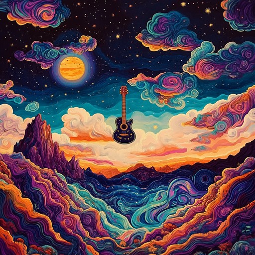 An instrumental track that blends trippy blues rock with ethereal effects, leading listeners through a psychedelic journey filled with soaring guitar solos, ambient textures, and hypnotic rhythms.