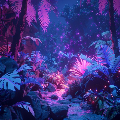 Immerse yourself in a vivid, otherworldly rainforest where synthetic beats blend seamlessly with exotic textures. This instrumental track channels vibrant, lush imagery through ethereal melodies, taking listeners on an auditory expedition filled with mystical wonder and dynamic rhythms.