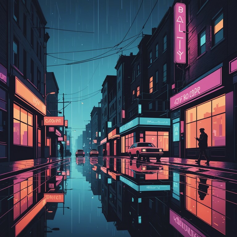 This track combines rapid, pulsating drum beats with hauntingly beautiful melodies, encapsulating the feel of wandering through a neon lit cityscape at night. The contrast between the energy of the drums and the emotional depth of the melodies creates a dynamic, immersive listening experience.