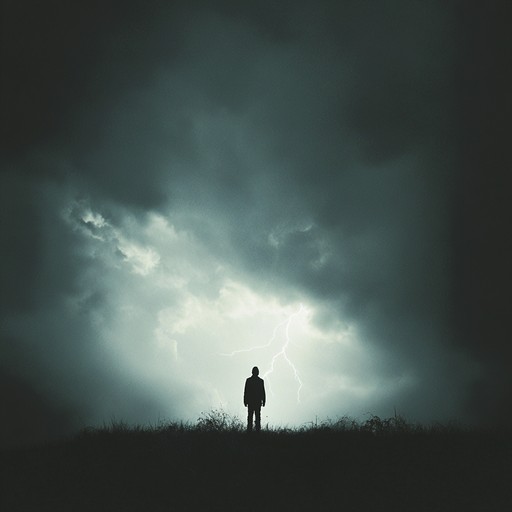 Experience the desolation of isolation with driving guitar riffs, percussive intensity, and a backdrop of chilling synthesizer atmospheres. The track evokes an overwhelming sense of loneliness, wrapped in the crushing weight of metal, interspersed with moments of bleak beauty. Perfect for those dark night introspections.