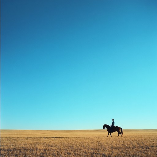 This light hearted instrumental captures the essence of riding freely across the vast open prairies. Whistling melodies combined with gentle acoustic guitar strumming create a relaxed, uplifting atmosphere reminiscent of carefree days in the old west.