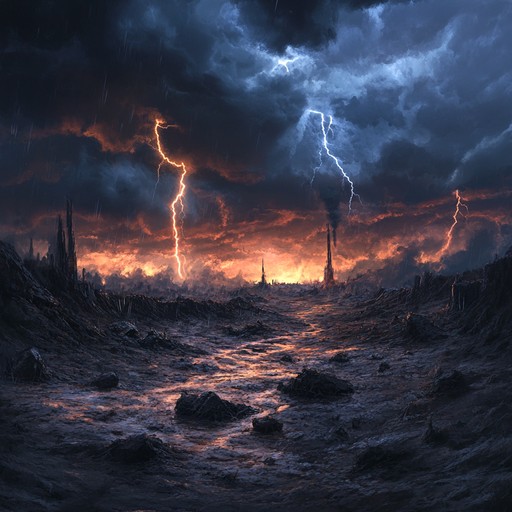With aggressive guitar riffs and powerful, crashing drums, this deathcore track embodies chaos and relentless energy, creating an atmosphere of raw intensity and brutal soundscapes.