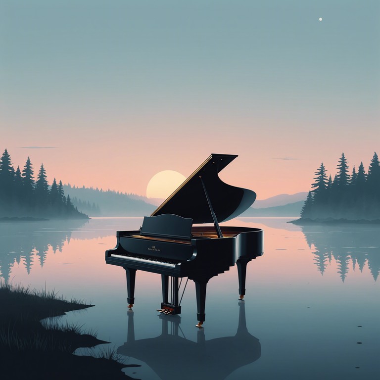 As the piano delicately plays, each note is a brushstroke on the canvas of silence, crafting a masterpiece that speaks to the soul about solitude and melancholic reflection.