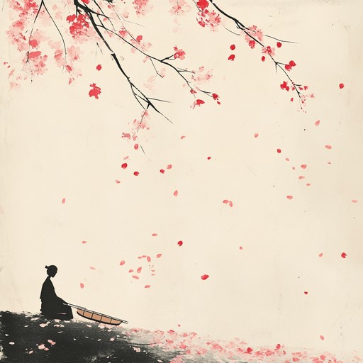 A sorrowful instrumental blending the delicate sounds of the japanese koto with soulful blues guitar, capturing the essence of fading cherry blossoms and the loneliness they symbolize.