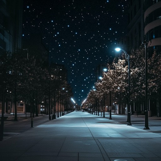 An ambient instrumental that melds gentle electric piano with soft urban soundscapes, reflecting the calm and introspection found in the quiet hours of the city. The piece invites the listener to drift through midnight streets bathed in the soft glow of city lights.