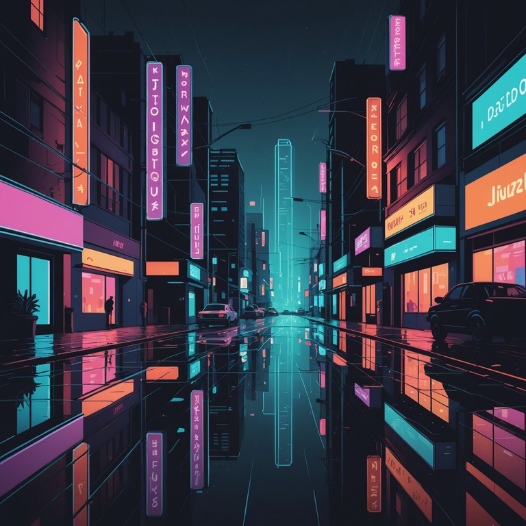 A track perfect for late night drives through a neon lit cityscape, blending smooth phonk rhythms with laid back beats to create an atmosphere of a serene yet mysterious journey. The sounds are carefully layered to mirror the quiet yet vibrant nature of city life at night.