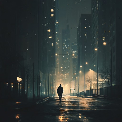 An instrumental lofi composition that captures the feeling of wandering alone through deserted city streets at night, with soft electric piano melodies and gentle beats creating a reflective and introspective atmosphere.