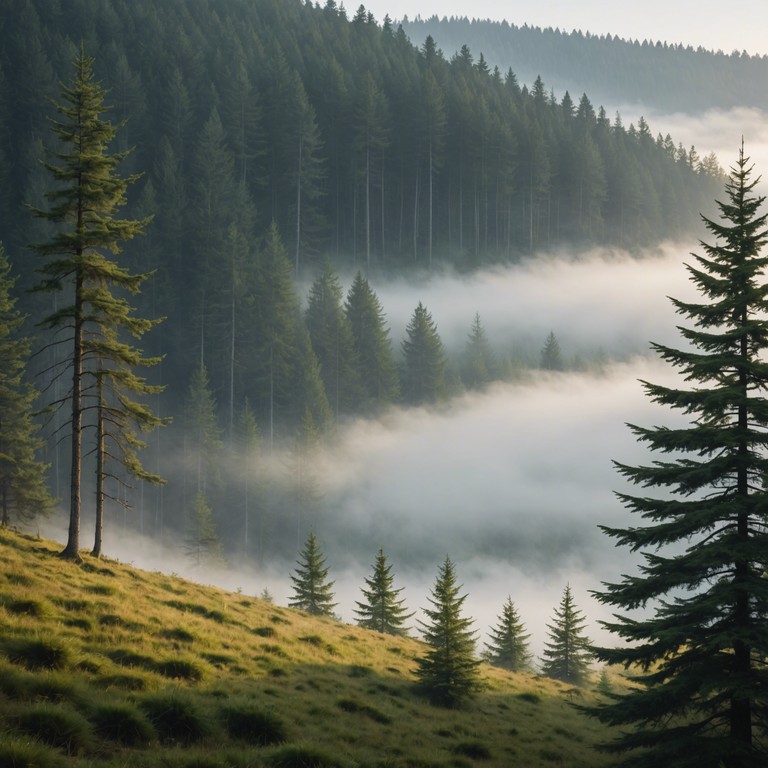 Imagine a breathtaking musical journey, guided by the gentle strumming of a celtic harp amidst a backdrop of towering trees and soft, dappled sunlight. The mysterious, soft melodies invite a deep sense of peace and wonder, transporting the listener to an enchanted realm within the heart of a green forest.