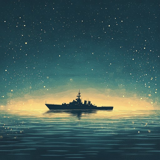 An instrumental track that captures the serenity of the russian navy sailing under starlit skies. The melody weaves gentle rhythms and traditional russian elements, creating a peaceful atmosphere that evokes images of calm oceans and introspective sailors.