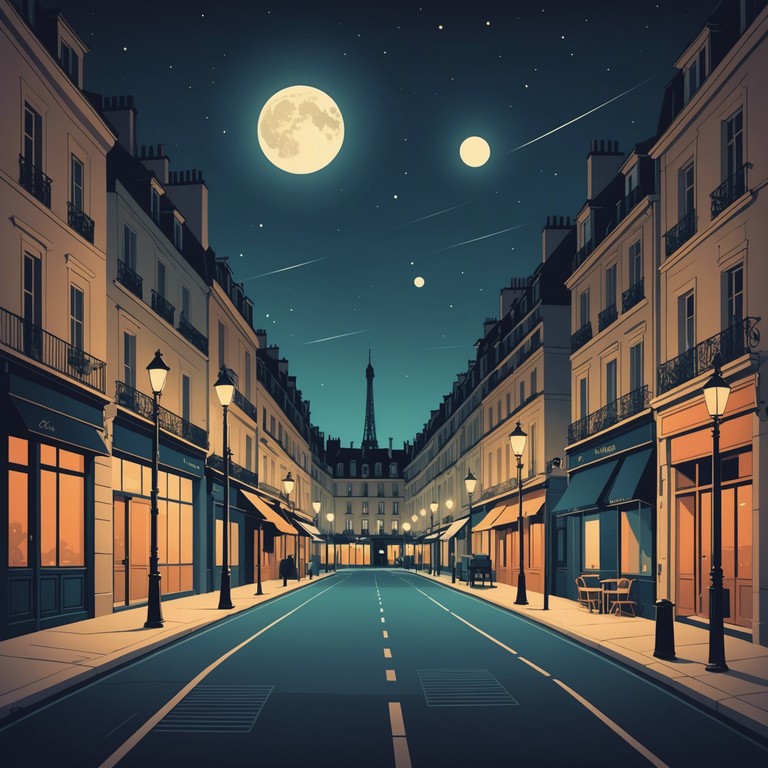 Delve into a serene soundscape painted with the soft hues of moonlit romance and ambient charm set in a whimsical parisian night. This track blends mellow beats with smooth synth lines to evoke intimacy and tranquility.