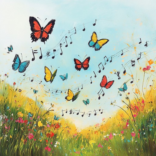 An instrumental indie composition featuring airy melodies and gentle rhythms, creating a whimsical and uplifting atmosphere reminiscent of butterflies fluttering in the breeze on a warm day. The song brings together cheerful tunes that evoke joy and light heartedness.