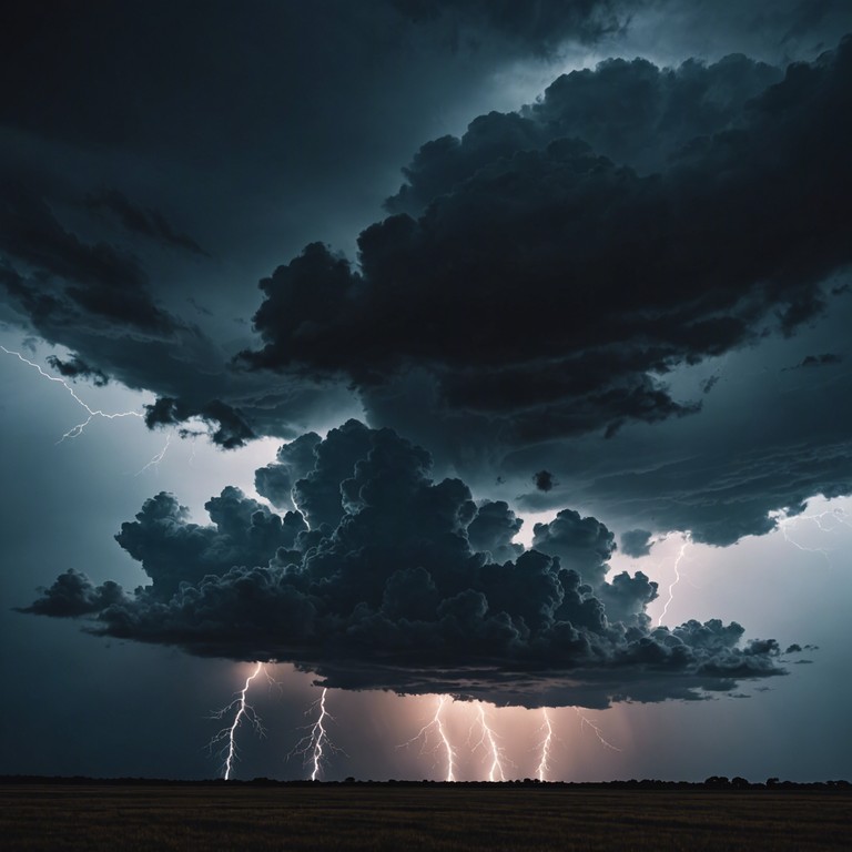 A powerful composition that uses the aggressive clashes of thunder sounds merged with rhythmic beats to emulate a stormy night full of energy and tension. The track builds up like an approaching storm, with each beat adding more intensity and depth, symbolizing the chaotic beauty of nature's fury.