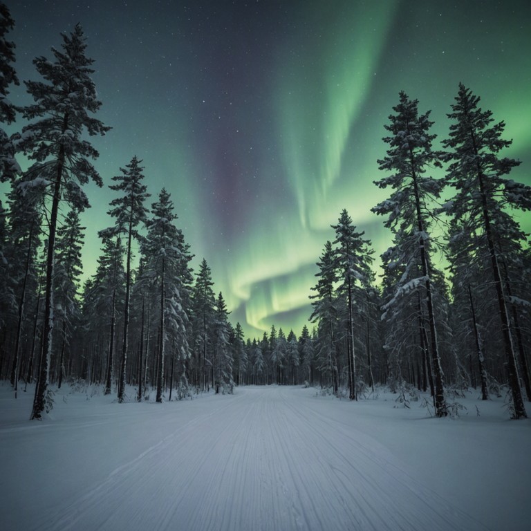 This track is an exploration of quiet introspection amidst finland's vast, silent snowy landscapes, using the traditional finnish stringed instrument, the kantele, to guide the listener on a journey of calm solitude and subtle melancholy, perfectly encapsulating the mood of a serene winter night in the north.