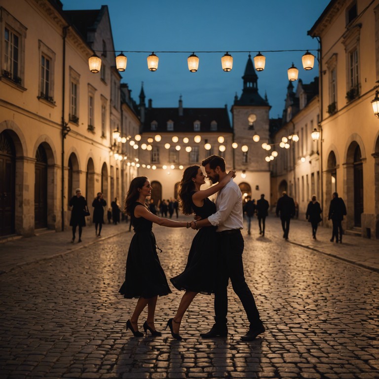 Imagine a romantic evening in vienna where couples dance gracefully under a starlit sky, enveloped by the charm of historical architecture and gentle whispers of the night. Evocative and peaceful, this tune carries the essence of an old world waltz, delivering a tender and heartfelt musical experience.