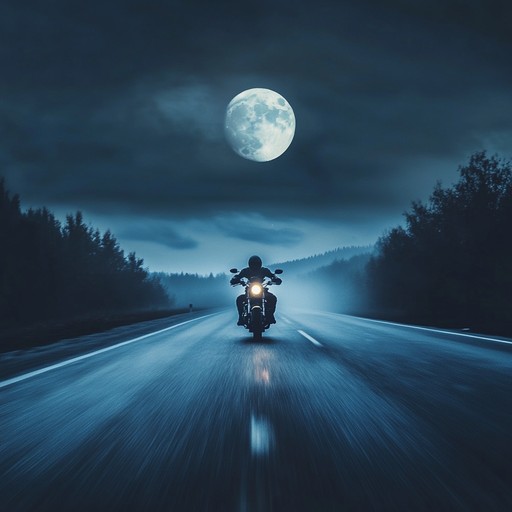 This instrumental blues piece combines powerful guitar solos and rhythmic beats to convey the exhilaration of a high speed journey through the city's deserted streets at midnight.