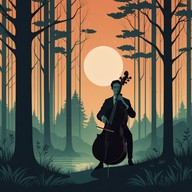 cello articulates the gentle whispers of twilight