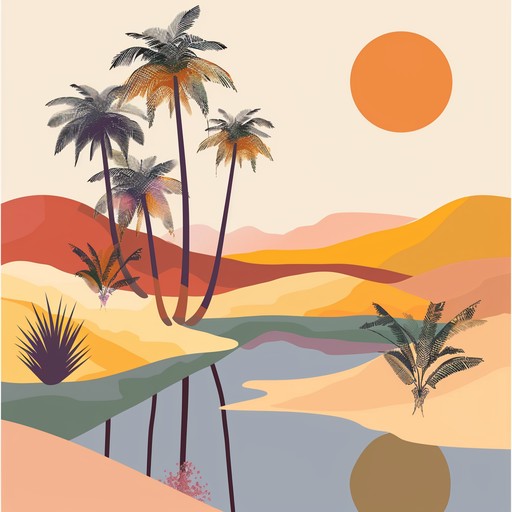 A whimsical, playful instrumental with a middle eastern charm, characterized by joyful melodies, rhythmic beats, and exotic instrumentation that transport listeners to a fantastical desert landscape.