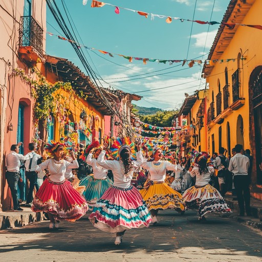 Feel the energy of a lively afro latin street carnival with vibrant beats, infectious rhythms, and a festive atmosphere that will make everyone move and groove