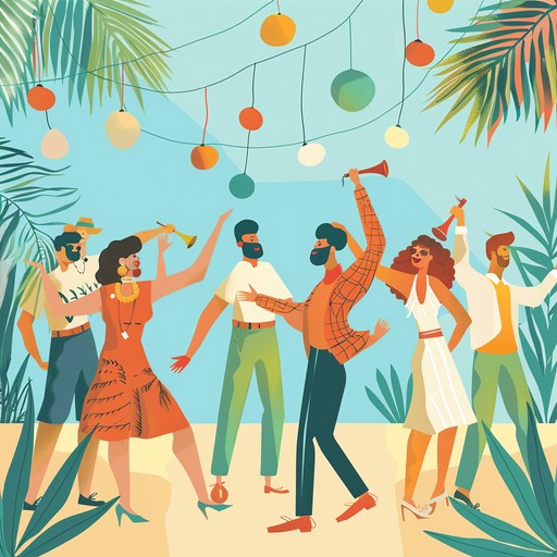 Infuse joy into your summer with exhilarating mambo rhythms and lively melodies. The trumpet leads an ensemble of infectious beats and sunny vibes to get you dancing and uplift your mood.